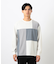 カラーブロック パッチワーク クルーネックＴシャツ