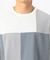 カラーブロック パッチワーク クルーネックＴシャツ