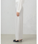 【セットアップ対応】ポリエステルツイル タックワイドパンツ