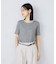 【アンサンブル対応】クロップド丈 リブＴシャツ