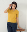 【アンサンブル対応】クロップド丈 リブＴシャツ