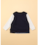ストライプコンビデザイン 長袖Ｔシャツ(ベビーサイズ)