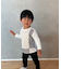 ストライプコンビデザイン 長袖Ｔシャツ(ベビーサイズ)