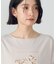 水彩タッチ 花プリントＴシャツ