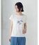 水彩タッチ 花プリントＴシャツ