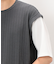 ケーブル柄 ベスト フェイクレイヤードＴシャツ
