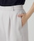【美しいベーシックパンツ】麻調ワイドパンツ