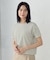 ボックスシルエット クロップ丈ボーダーＴシャツ
