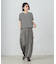 ボックスシルエット クロップ丈ボーダーＴシャツ
