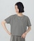 ボックスシルエット クロップ丈ボーダーＴシャツ