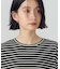 ボックスシルエット クロップ丈ボーダーＴシャツ