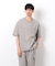 【セットアップ対応】リネンライク ポリエステル 布帛Ｔシャツ