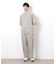 【セットアップ対応】リネンライク ポリエステル バンドカラー ５分袖シャツ