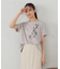 水彩タッチインクジェット箔スタッズ付きＴシャツ