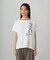 水彩タッチインクジェット箔スタッズ付きＴシャツ