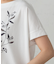 水彩タッチインクジェット箔スタッズ付きＴシャツ