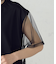チュールレイヤード ドロストTシャツ