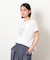 スタッズ 箔ライン付き プリントＴシャツ