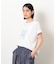 スタッズ 箔ライン付き プリントＴシャツ