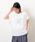 スタッズ 箔ライン付き プリントＴシャツ