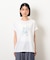 スタッズ 箔ライン付き プリントＴシャツ