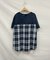 インディゴチェック　バックフレアＴシャツ / セットアップ対応