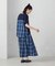インディゴチェック　バックフレアＴシャツ / セットアップ対応