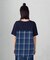 インディゴチェック　バックフレアＴシャツ / セットアップ対応