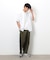 ストレッチツイル ワイド テーパード パンツ