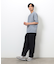 ストレッチツイル ワイド テーパード パンツ
