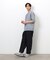 ストレッチツイル ワイド テーパード パンツ
