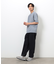 ストレッチツイル ワイド テーパード パンツ