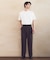 ストレッチツイル ワイド テーパード パンツ