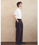 ストレッチツイル ワイド テーパード パンツ