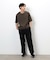 ストレッチツイル ワイド テーパード パンツ