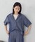 【セットアップ対応】デニムライクシャンブレー ショートスリーブシャツ