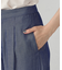 【セットアップ対応】デニムライクシャンブレー サイドパネル ワイドパンツ