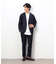 【セットアップ対応】デニムライクストレッチ ノーカラージャケット
