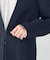 【ウォッシャブル】メランジジャージ＆ナイロンレーヨンポンチ　ノーカラージャケット