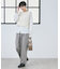 【美しいベーシックパンツ】ポリエステルレーヨンストレッチ　ワイドパンツ