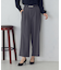【美しいベーシックパンツ】ポリエステルレーヨンストレッチ　ワイドパンツ
