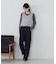 【美しいベーシックパンツ】ポリエステルレーヨンストレッチ　ワイドパンツ
