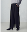 【美しいベーシックパンツ】ポリエステルレーヨンストレッチ　ワイドパンツ
