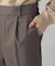 【美しいベーシックパンツ】裏起毛 カルゼ テーパードパンツ