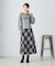 チェック柄　ニットスカート / セットアップ対応