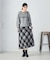 チェック柄　ニットスカート / セットアップ対応