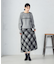 チェック柄　ニットスカート / セットアップ対応