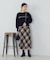 チェック柄　ニットスカート / セットアップ対応