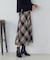 チェック柄　ニットスカート / セットアップ対応