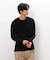 膨れジャカード 長袖 Ｔシャツ